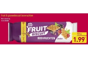 fruit en granen biscuit bosvruchten