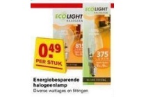 energiebesparende halogeenlamp