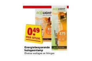 energiebesparende halogeenlamp