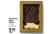 chocoladetablet relief