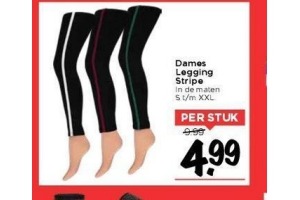 dames legging met strepen