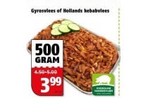 gyrosvlees of hollands kebabvlees