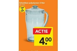 schenkkan polystyreen 2 liter