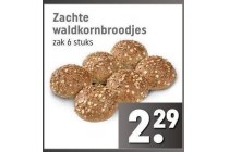 zachte waldkornbroodjes 6 stuk