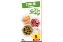 alle tapas nu 4 bakjes voor eur5