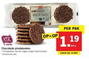 sondey chocolade pindakoeken