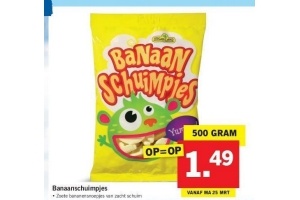 banaanschuimpjes