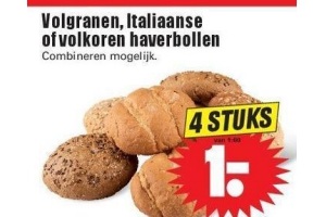 volgranen italiaanse of volkoren haverbollen