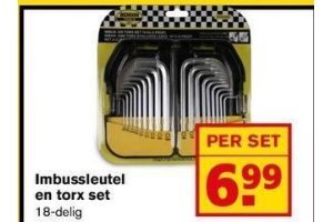 imbussleutel en torx set