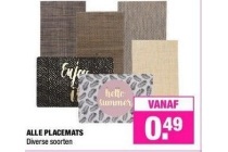alle placemats