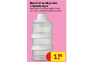 kruidvat melkpoeder stapeldoosjes