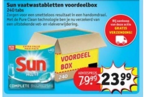 sun vaatwastabletten voordeeldoos