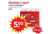 g woon toiletpapier