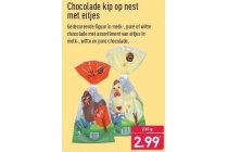 chocolade kip op nest met eitjes