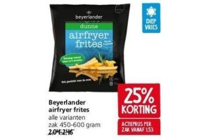 beyerlander airfryer frites