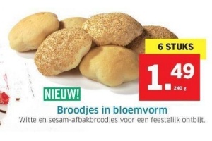 broodjes in bloemvorm