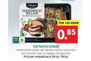 delicieux varkensrollade mediterraans gekruid