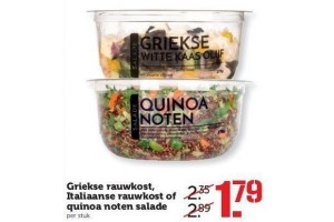 griekse rauwkost italiaanse rauwkost of quinoa noten