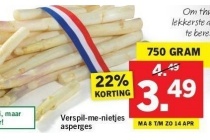 verspil me nietjes asperges