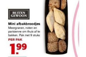 mini afbakbroodjes