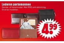 lederen portomonnee