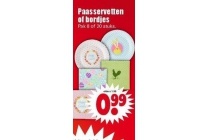 paasbordjes en servetten