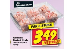 amuses surimi krab 6 stuks