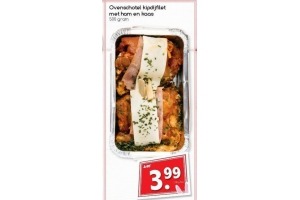 ovenschotel kipdijfilet met ham en kaas