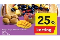 eetrijpe mango of kiwi schaal 4 stuks