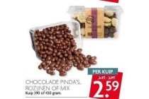 chocolade pinda s rozijnen of mix