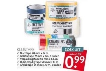 klustape in de aanbieding