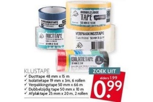 klustape in de aanbieding