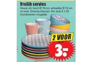 vrolijk servies