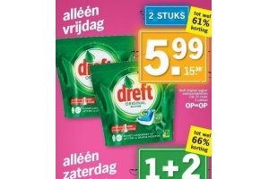 dreft original regular vaatwastabletten 2 zakken