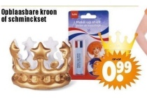 opblaasbare kroon of schminckset