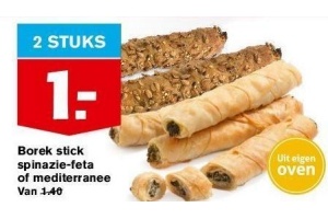 borek stick spinazie feta of mediterranee