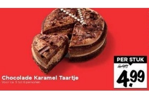 chocolade karamel taartje