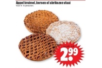 appel kruimel kersen of abrikozen vlaai