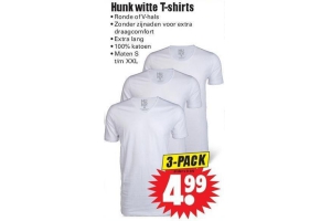 hunk witte t shirts 3 pack