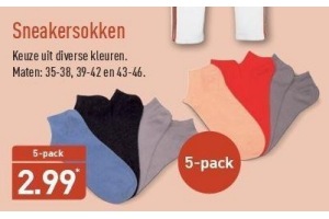 sneaker sokken 5 pack