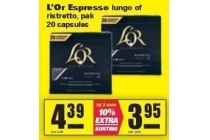 l or espresso lungo of ristretto