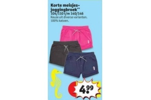 korte meisjes joggingbroek