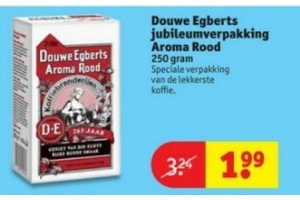 douwe egberts jubileumverpakking aroma rood