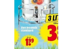 verschroomde standaard drankentap