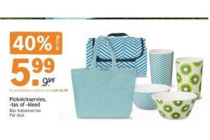 picknickservies tas of kleed