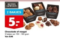 chocolade en nougat