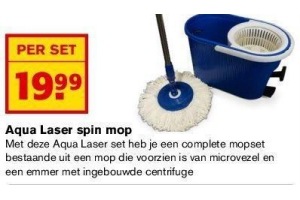 omvatten synoniemenlijst tint Aqua Laser spin mop voor €19,99 per set - Beste.nl