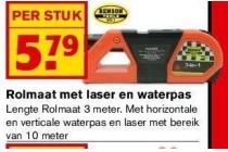 rolmaat met laser en waterpas