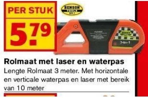 rolmaat met laser en waterpas