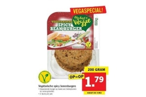 vegetarische spicy bonenburgers